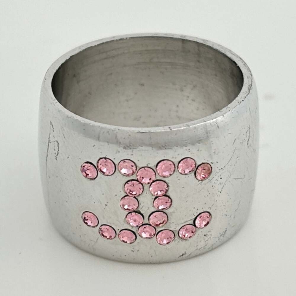 Chanel Cc Logo Heart Ring Metal #246992C55B - Picture 2 of 5